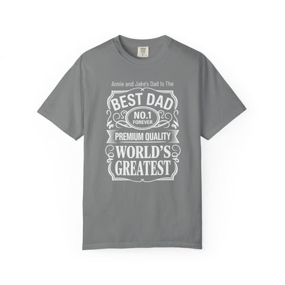 Premium Dad Custom Kid's Names— Fathers Day Tee