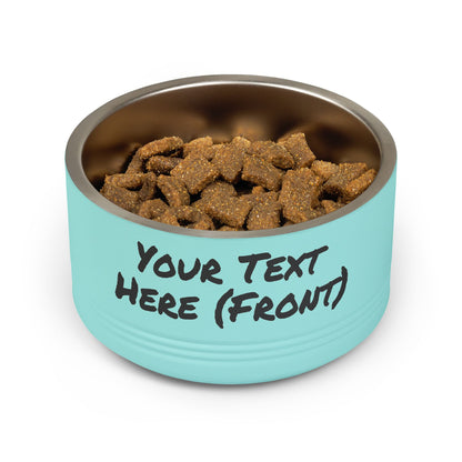 Custom Pet Bowl Black Text — Various Colors - 18oz Custom Dog & Cat Food Water Dish