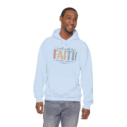 Walk By Faith — Inspirational Faith Graphic Hoodie