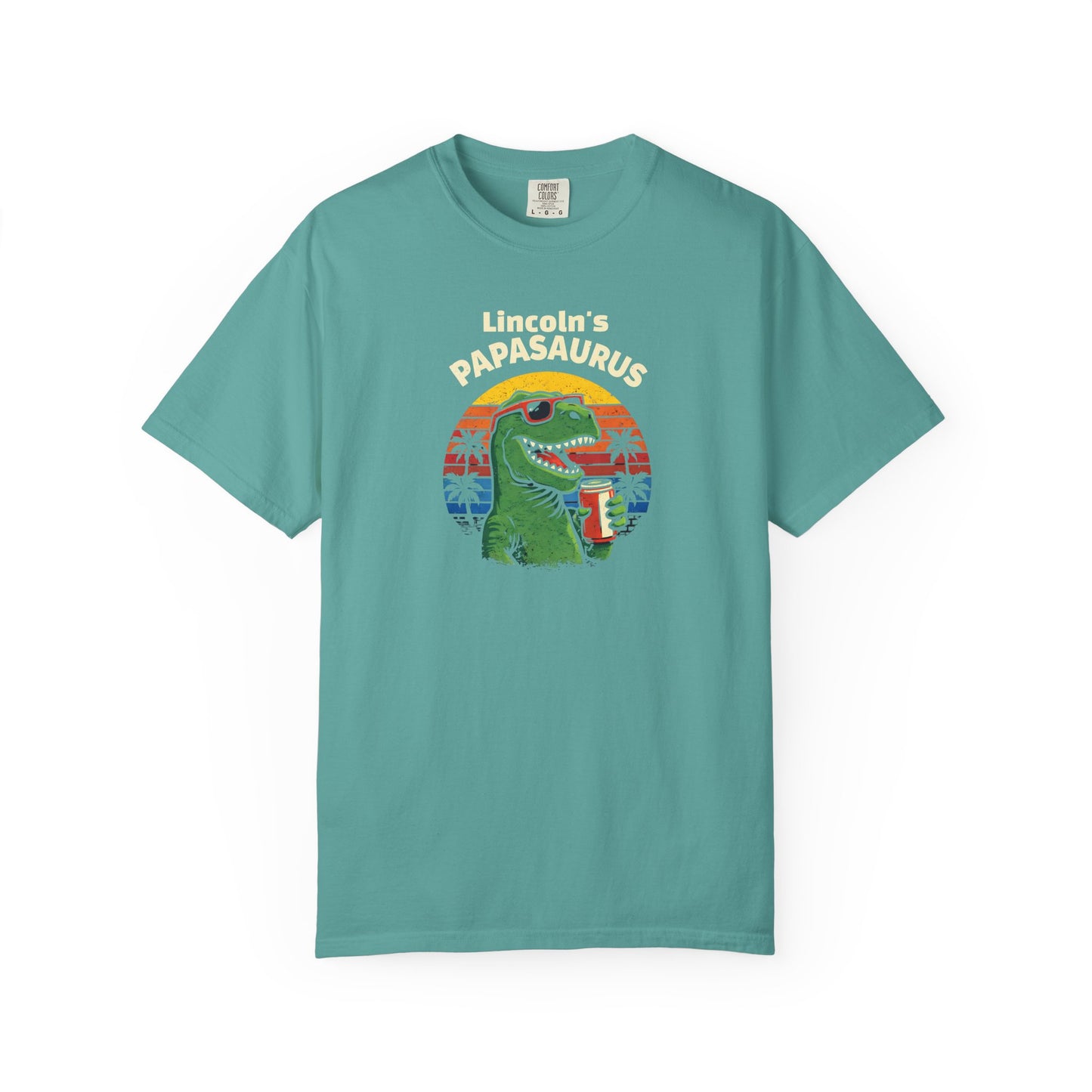 Papasaurus Custom Kid's Names— Fathers Day Tee