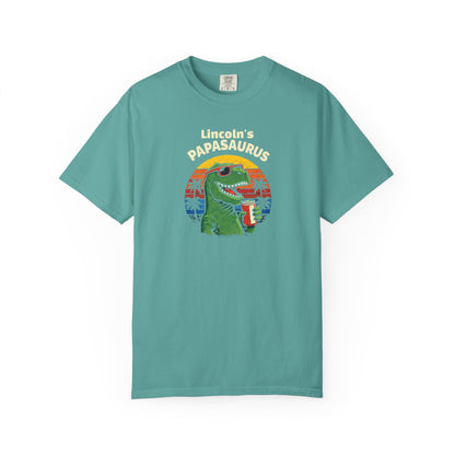 Papasaurus Custom Kid's Names— Fathers Day Tee
