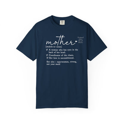 Mother Definition T-Shirt — Personalized Mom Script Graphic Tee