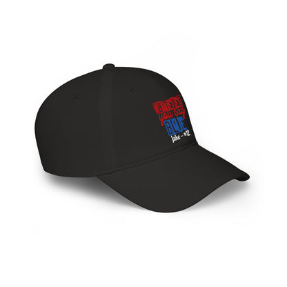 Whatever You Say Blue Low Profile Cap — Personalized Name & Number