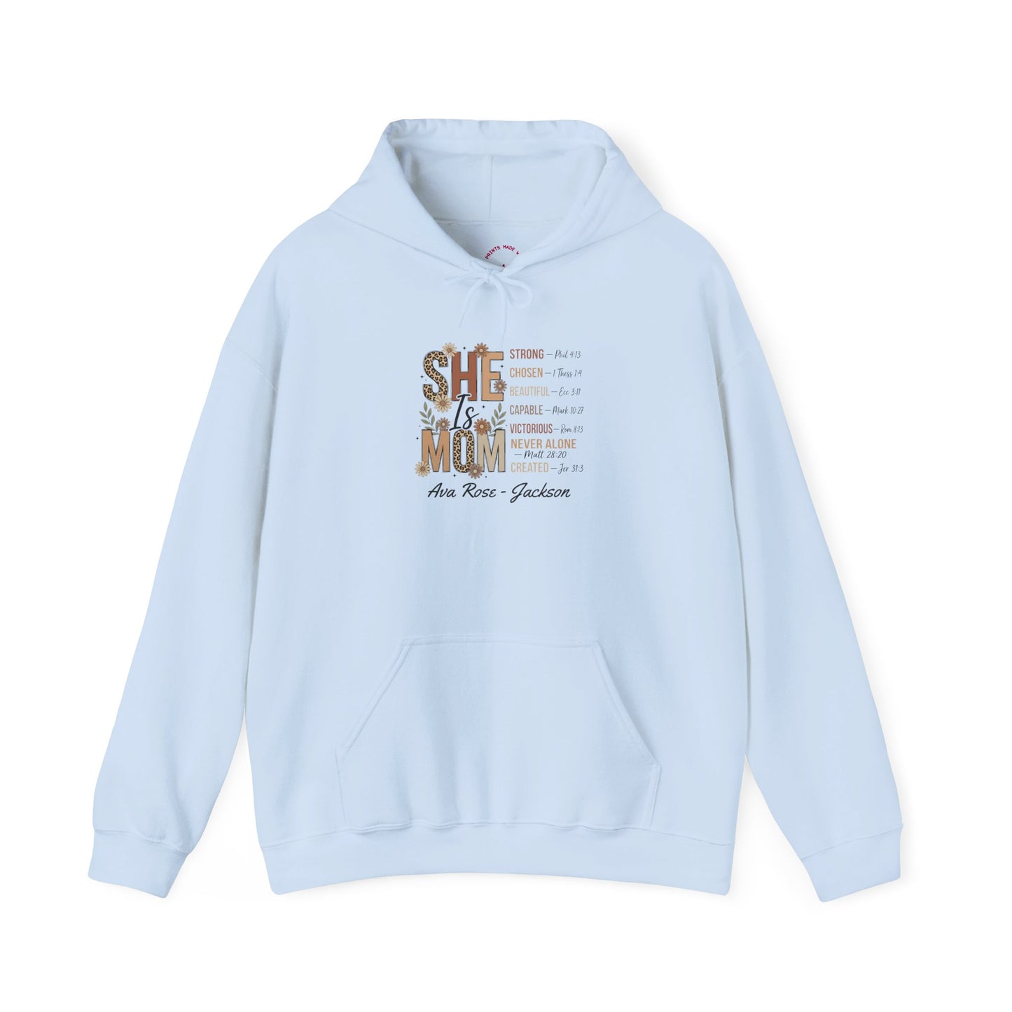 She Is Mom Custom Kids Name Mama Hoodie — Personalized Mom Hoodie
