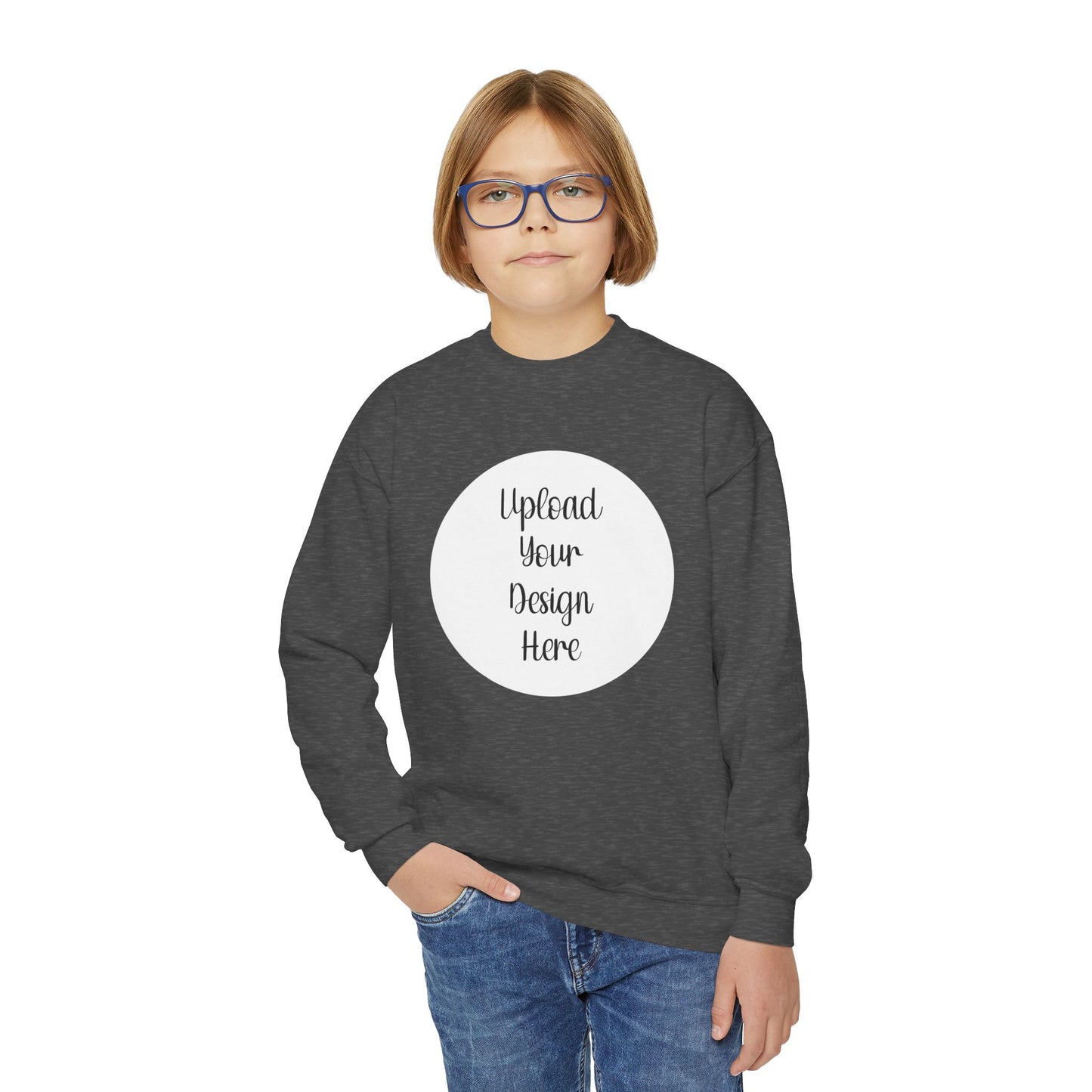 *Custom Youth Crewneck Sweatshirt — Various Colors - Upload Your Design