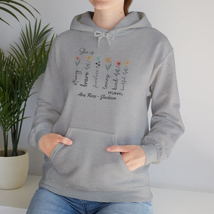 She Is Custom Kids Name Mama Hoodie — Personalized Mom Hoodie