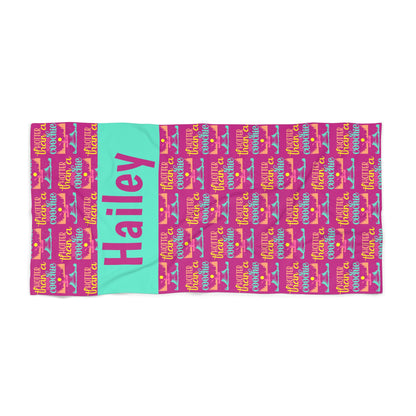 Hoochie Coochie Beach Towel — Personalized Name