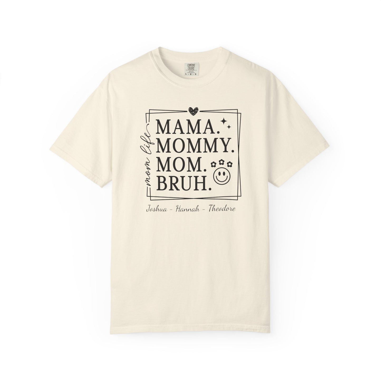 Mom Life Custom Name T-Shirt — Personalized Mom Script Graphic Tee