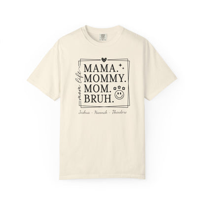 Mom Life Custom Name T-Shirt — Personalized Mom Script Graphic Tee