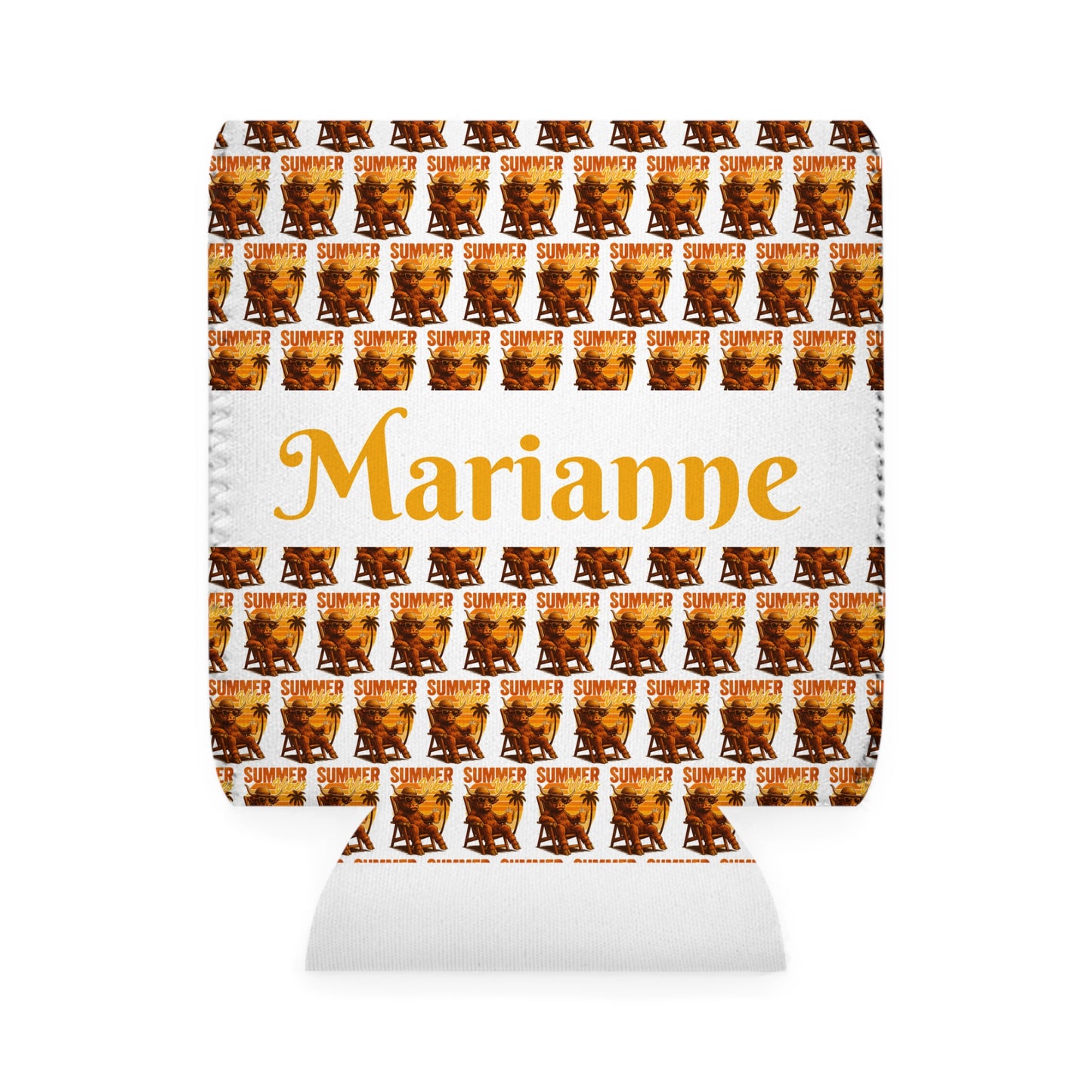 Highland Cow Can Cooler Sleeve — Personalized Can Koozie for BBQs & Beach Days