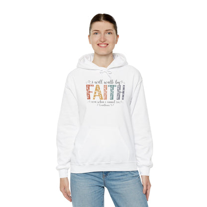 Walk By Faith — Inspirational Faith Graphic Hoodie