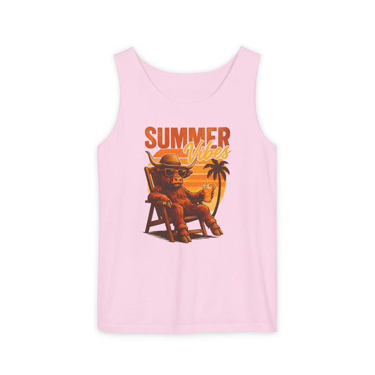Highland Cow — Breathable Garment-Dyed Summer Tank