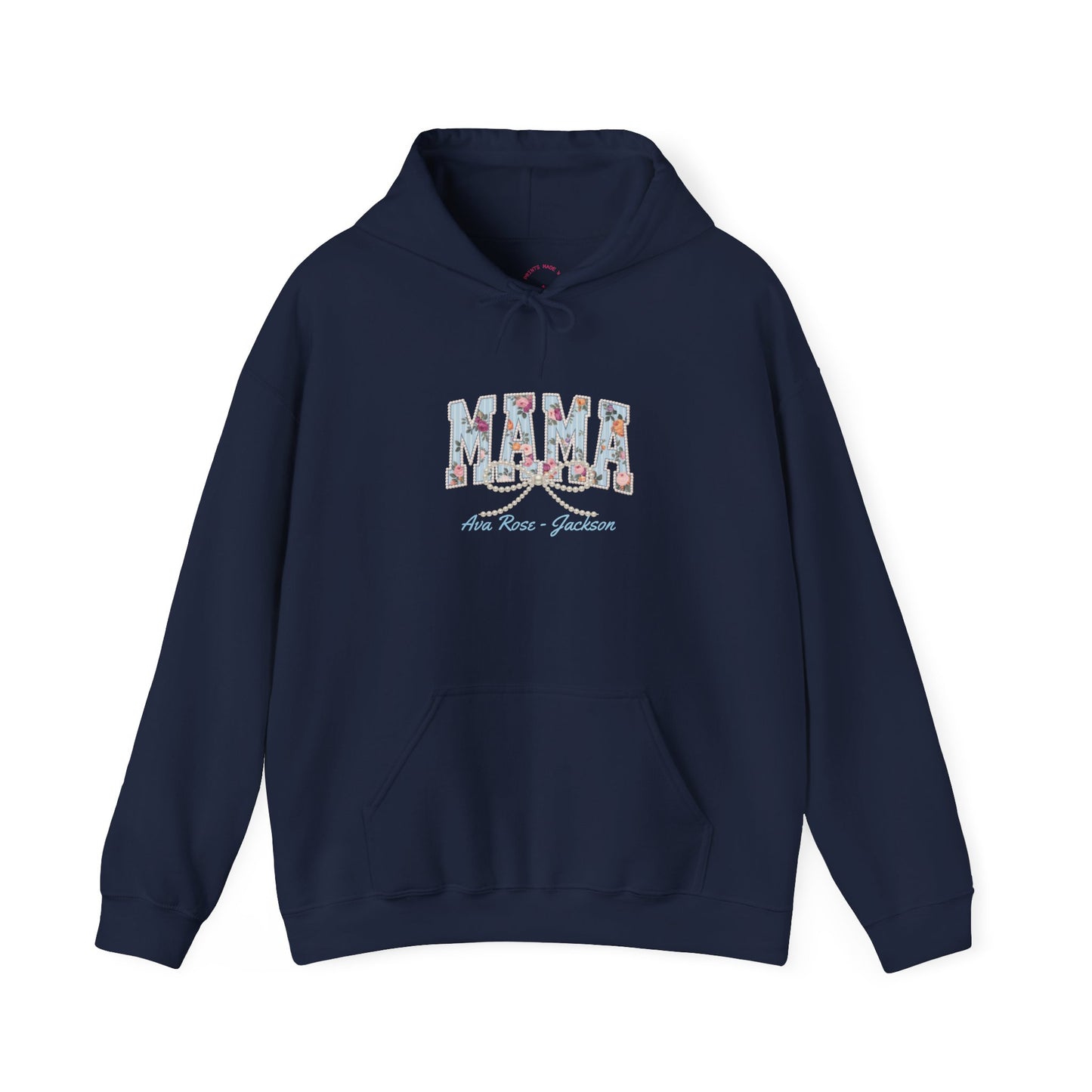 Mama Pearls Custom Kids Name Mama Hoodie — Personalized Mom Hoodie