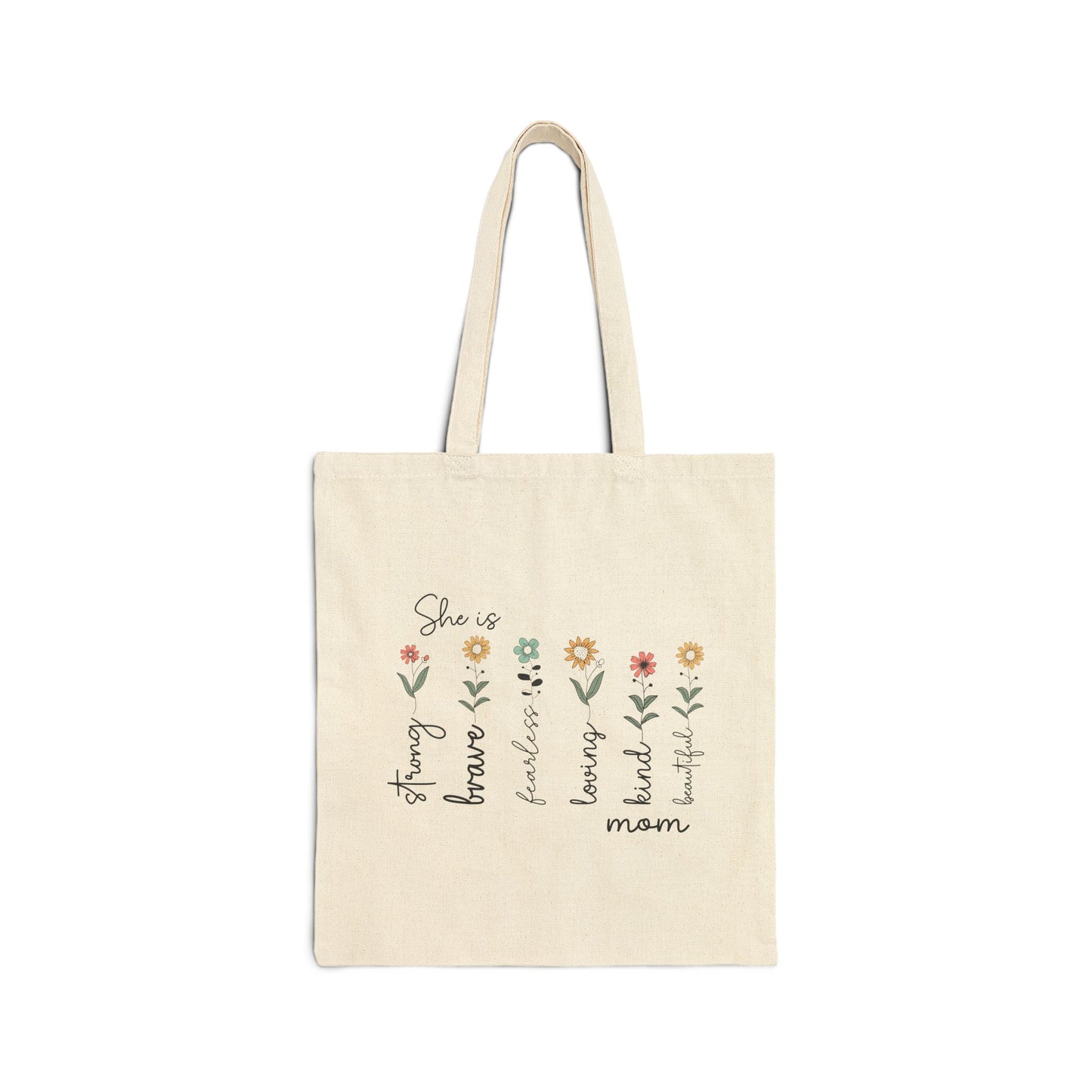 She Is -Cotton Canvas Tote Bag