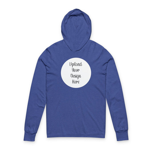 *Custom Hooded Longsleeve Tee – Bella Canvas Various Colors - Upload Your Design