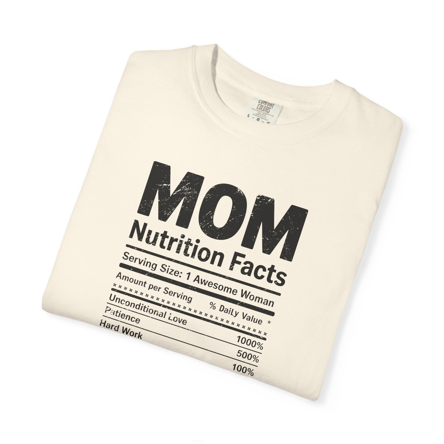 Mom Nutrition Facts T-Shirt — Mom Script Graphic Tee