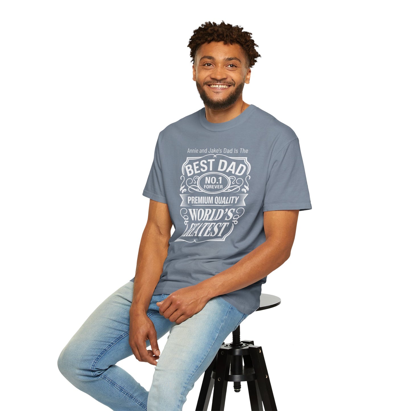 Premium Dad Custom Kid's Names— Fathers Day Tee