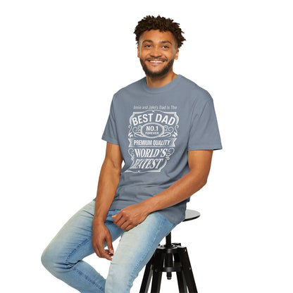 Premium Dad Custom Kid's Names— Fathers Day Tee
