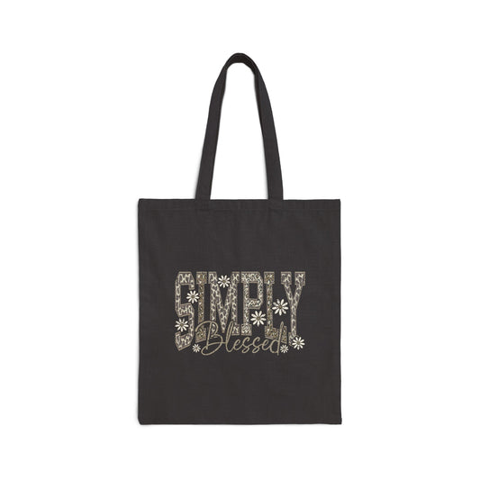 Simply Blessed -Cotton Canvas Tote Bag