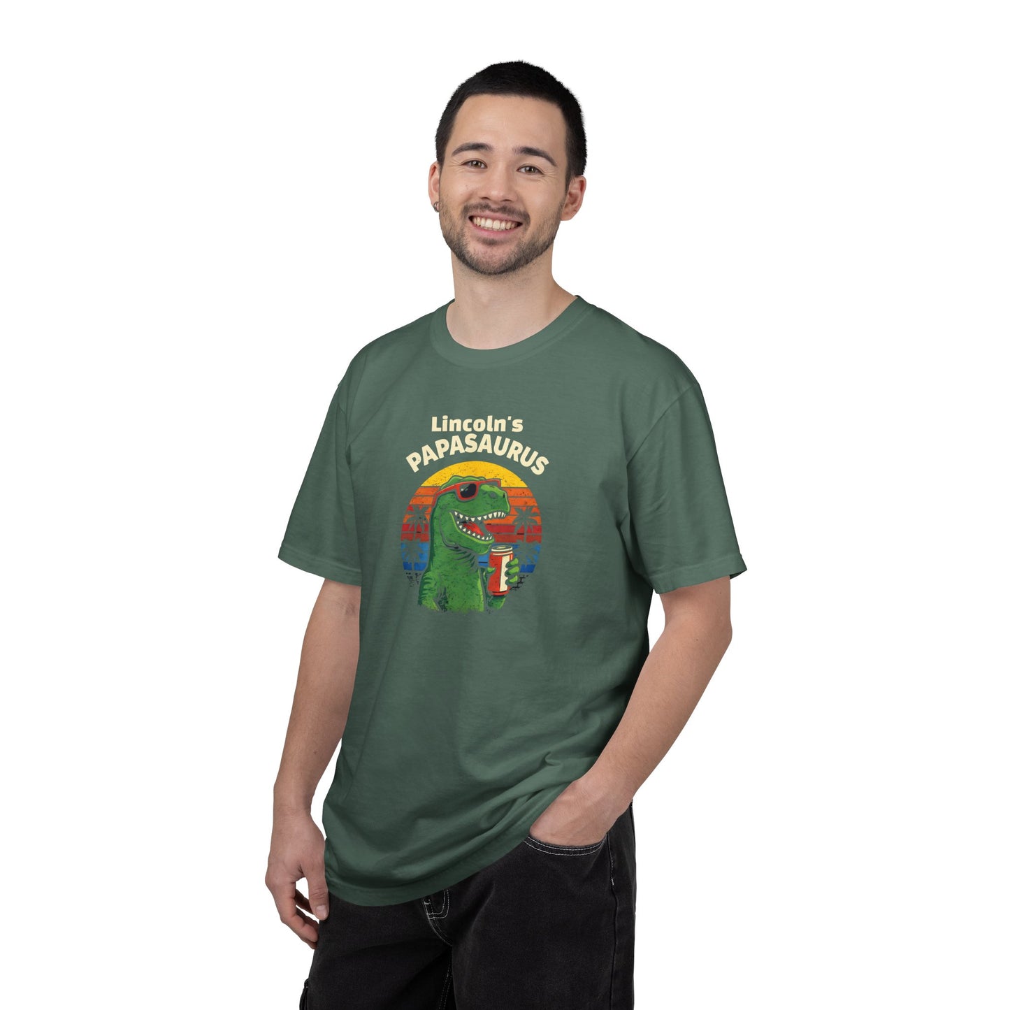 Papasaurus Custom Kid's Names— Fathers Day Tee
