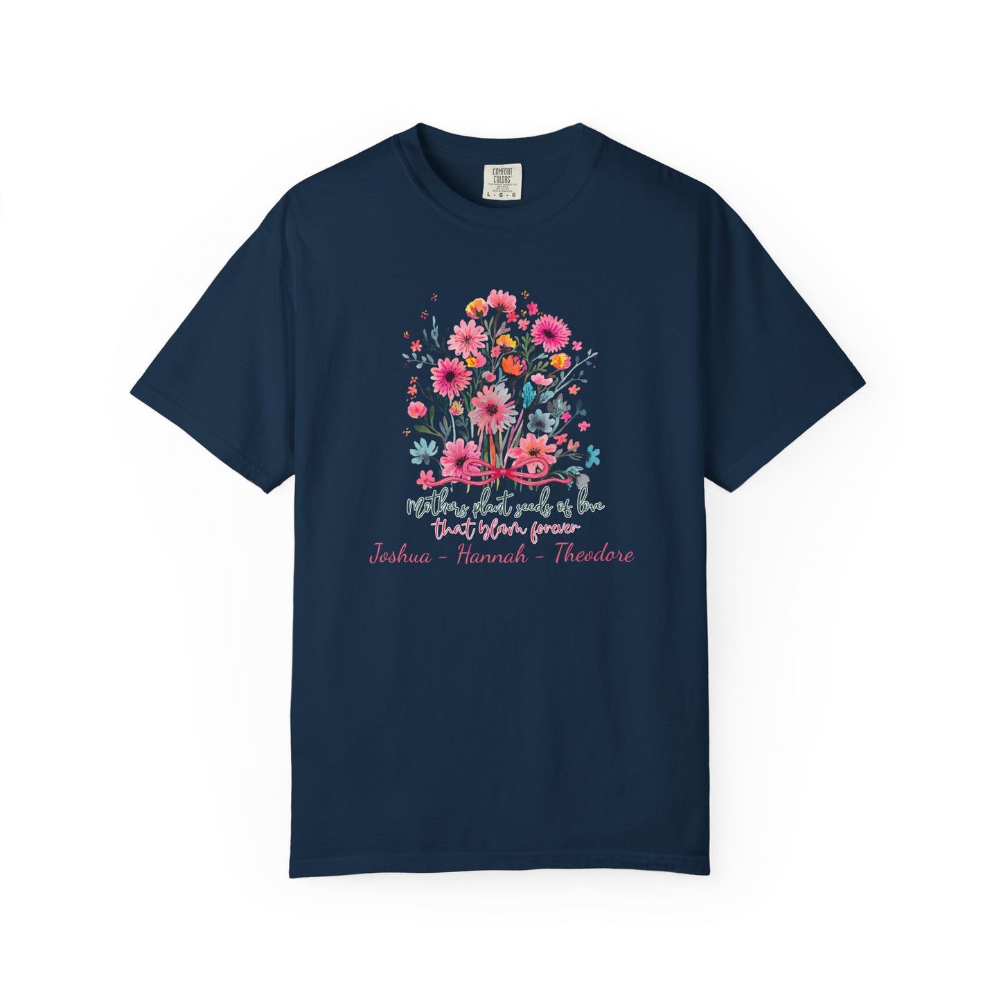 Seeds Of Love T-Shirt — Personalized Mom Script Graphic Tee