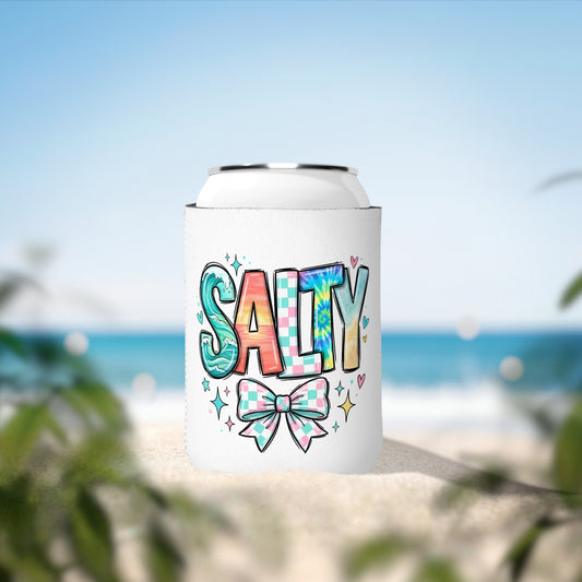 Salty Can Cooler Sleeve — Personalized Can Koozie for BBQs & Beach Days