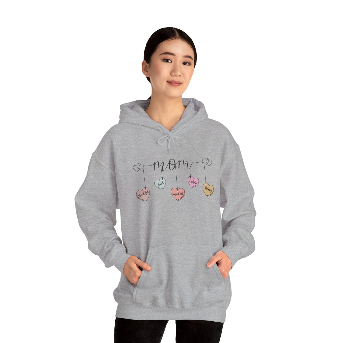 Mom Hearts — Graphic Hoodie
