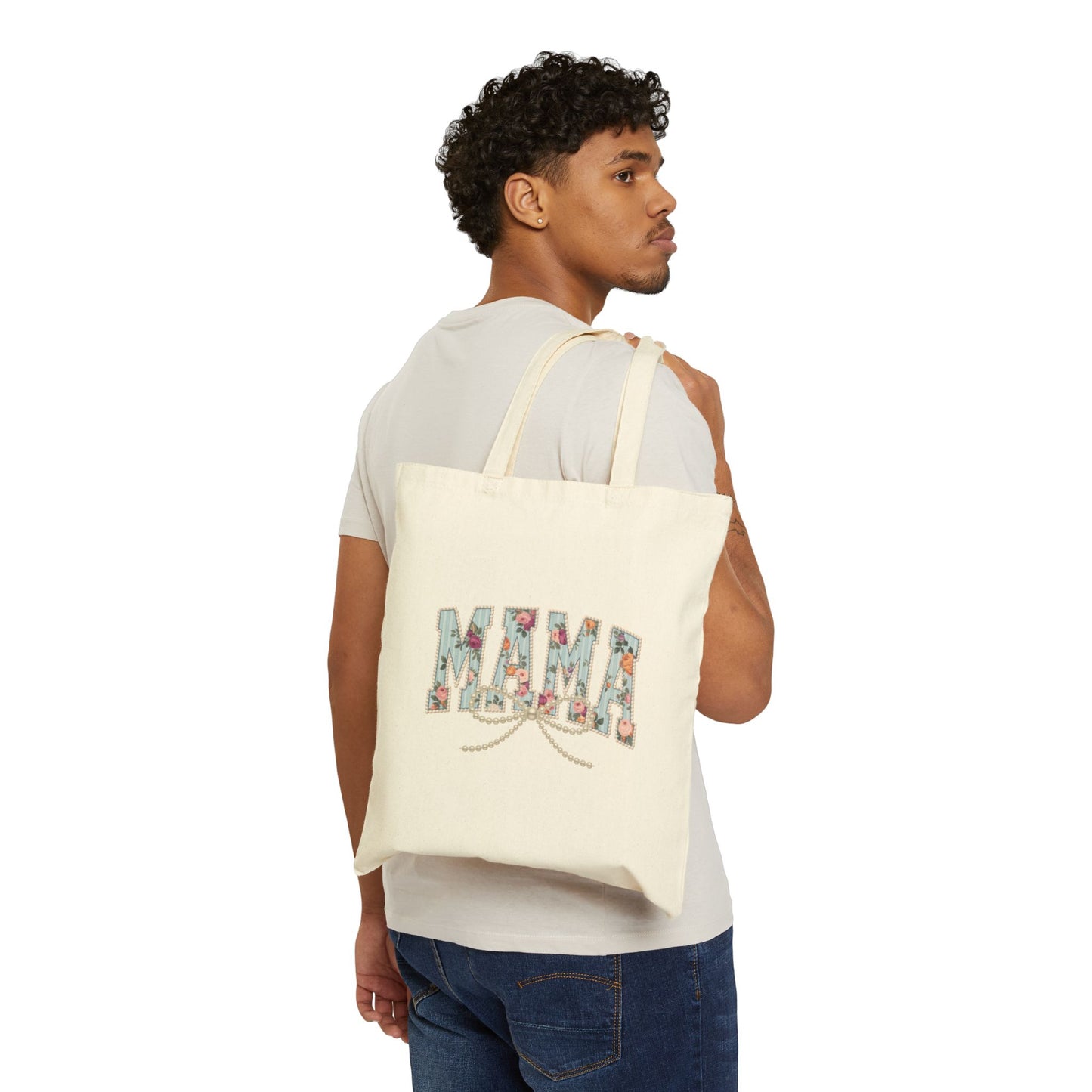 Mama Pearls -Cotton Canvas Tote Bag