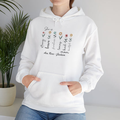 She Is Custom Kids Name Mama Hoodie — Personalized Mom Hoodie