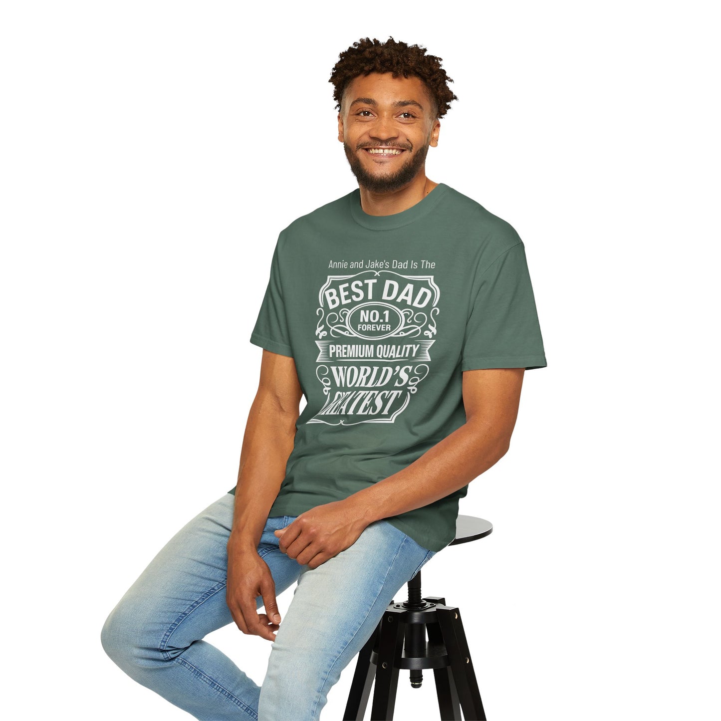 Premium Dad Custom Kid's Names— Fathers Day Tee