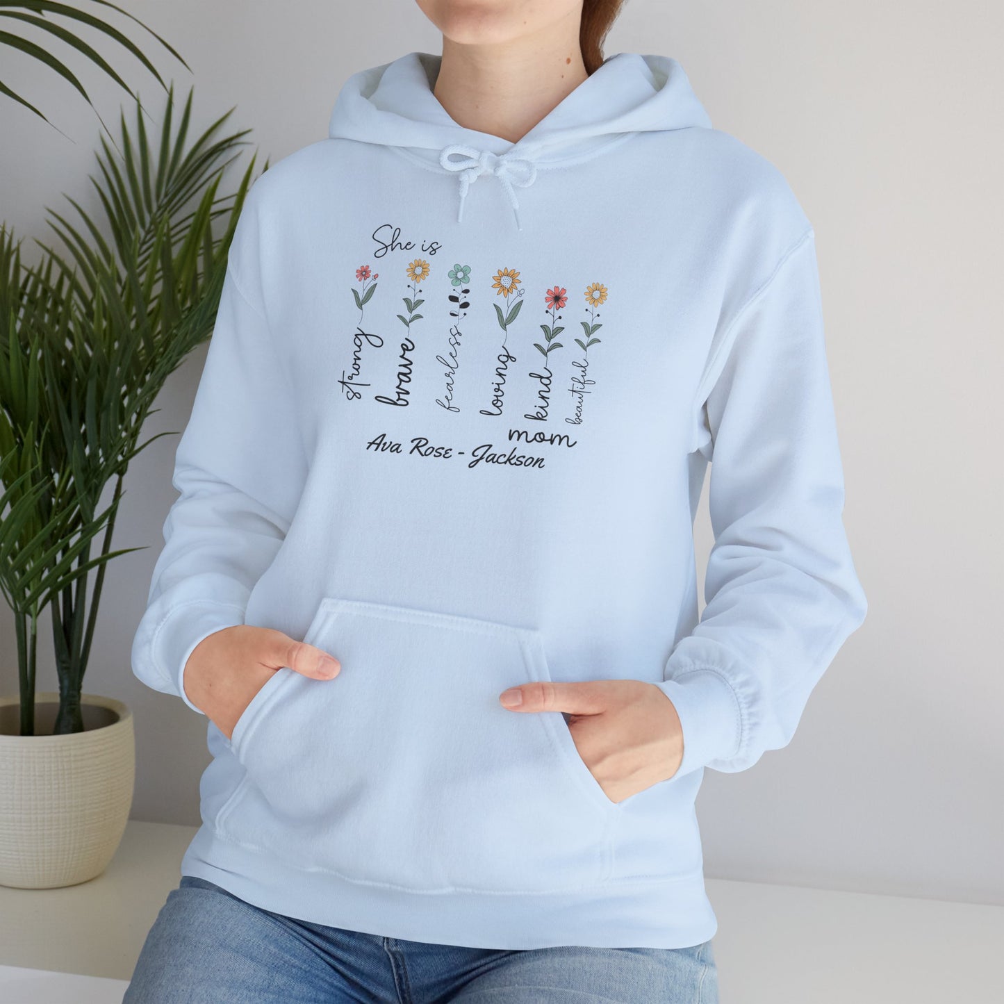 She Is Custom Kids Name Mama Hoodie — Personalized Mom Hoodie