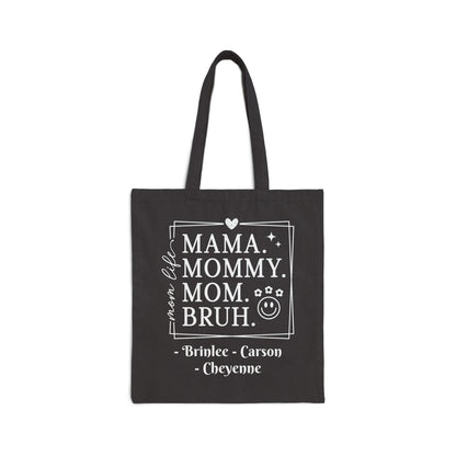 Mom Life Custom Names — Personalized Mom Tote