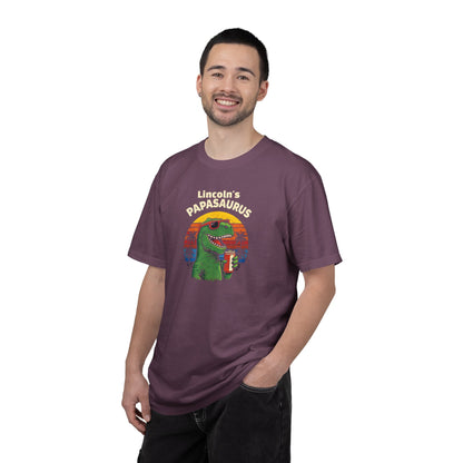 Papasaurus Custom Kid's Names— Fathers Day Tee