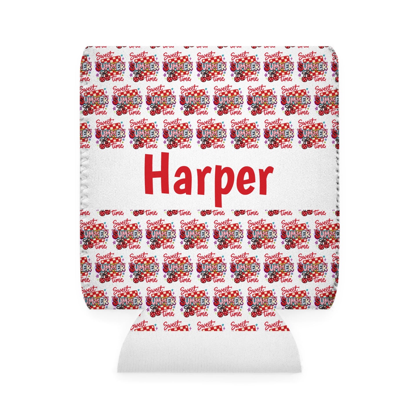 Sweet Summertime Can Cooler Sleeve — Personalized Can Koozie for BBQs & Beach Days