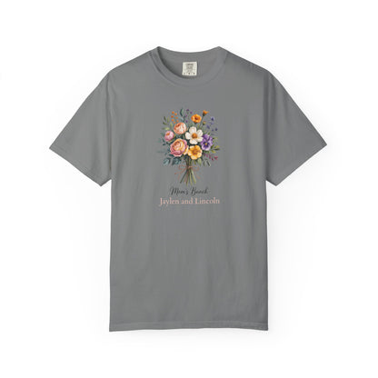 Mom's Bunch Custom Name T-Shirt — Personalized Mom Script Graphic Tee