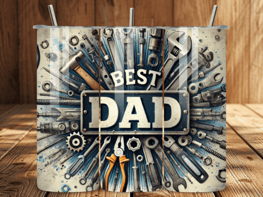 20oz or 25oz Best Dad SKINNY TUMBLER - Free Personalization