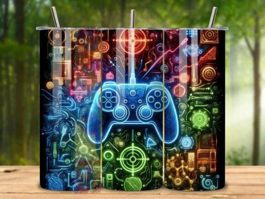 20oz or 25oz Gamer SKINNY TUMBLER - Free Personalization