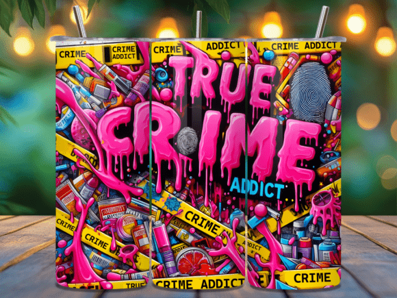 20oz or 25oz True Crime SKINNY TUMBLER - Free Personalization